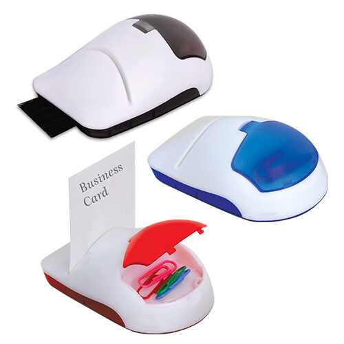 Porta cartão, porta clips, limpador de teclado