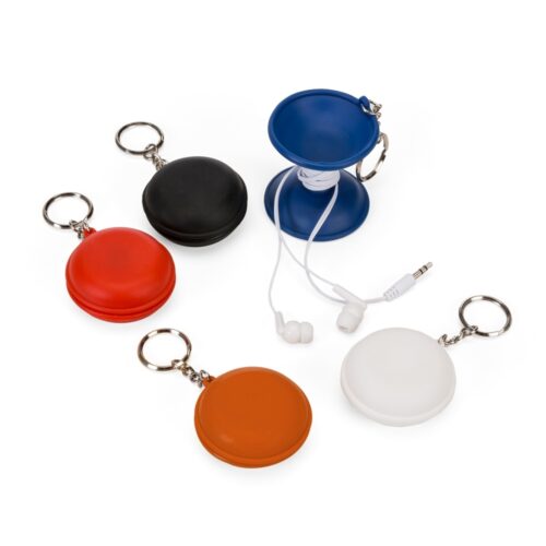 Chaveiro Emborrachado com Fone de Ouvido