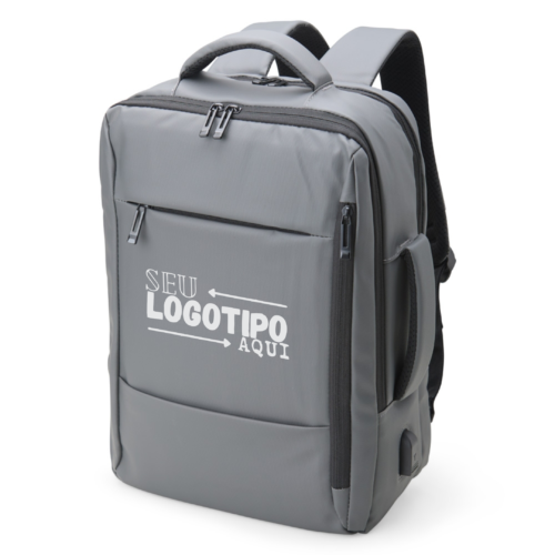 Mochila Couro Sintético USB 23 Litros Personalizada